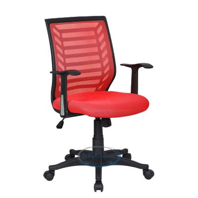 China High Quality Comfort Ergonomic Red Rotating Tilt Mechanism Office Plastic Lifting Chairs (Height) Adjustable for sale