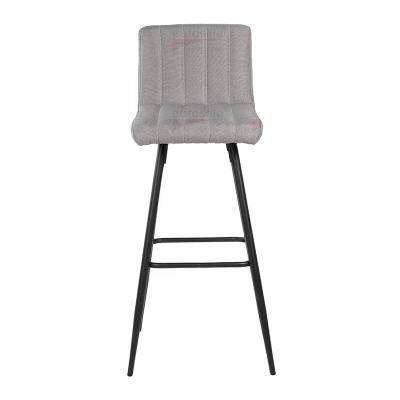 China 2022 Design 2022 Modern Simple Reliable Back Unique Fabric Pattern Industrial Bar Stool Chair For Kitchen Bar Sale for sale