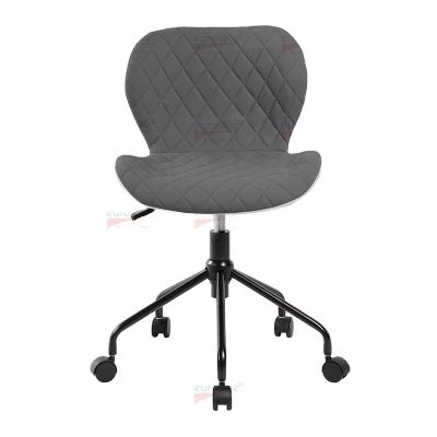 China Modern High Quality Modern Ergonomic Swivel Caster Wheels Fabric Dining Chairs And Home Office Chair for sale