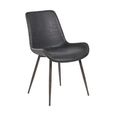 China New Fabric Wholesale Modern Dining Room Furniture Designer Leather Metal Legs Dining Chair for sale