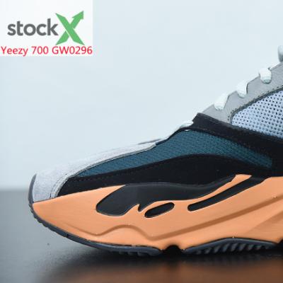 China CUSHIONING original logo and boxes label stock x yezzy yeezys 700 boots wash orange walking shoes women men sneakers size 36-48 for sale