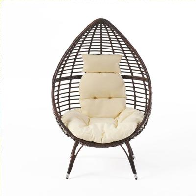 China Modern Free Shipping within the USA. Outdoor Simple Brown Rattan Teardrop Wicker Chair for sale