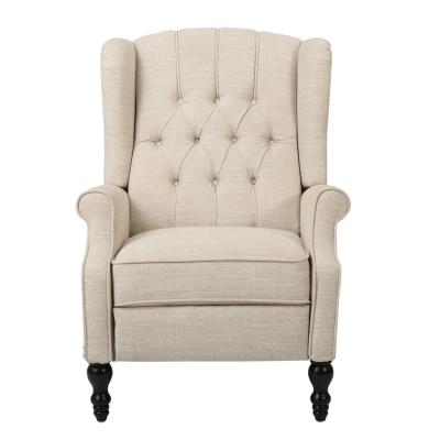 China Free Shipping Decked in USA Comfortable Living Room Leisure Fabric Decked Back Recliner Sofa Chair for sale