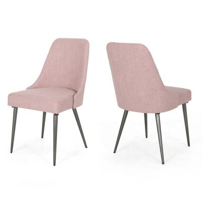 China Free Shipping Modern In USA Design Furniture Nordic Modern Luxury Dining Chairs With Metal Legs Set Of 2 for sale