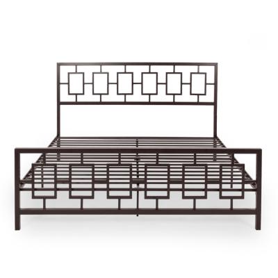 China Free Shipping Convertible Into US King Size Bedroom Furniture Iron Frame Sheet Bed for sale