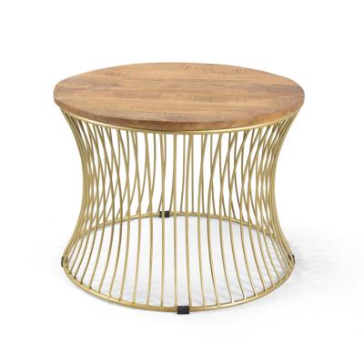 China Free Shipping Convertible in USA Handcrafted Boho Mango Wood and Iron Coffee Side Table for sale