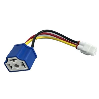 China Automotive 3 Pin Cable Custom Made Full Wiring Harness H4 Plug With Female Connector 6180-3241 for sale