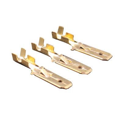 China Wire Connecting Terminals DJ611-6.3 6.3 Series Brass Crimp Terminal for sale