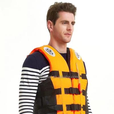 China Kids Adult Navy Oxford Cloth Large Buoyancy Flood Vest Professional Fishing Portable Anti-Drowning Vest for sale