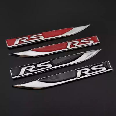 China 3D Stickers Car Stereo Personality Modified Side Sticker Modified Sports Version RS Blade Plate Metal Side Sticker Decorative Sticker for sale