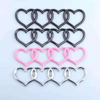 China 3D New TT A3 A4 A6L Q3 Q5L Car Stickers Tail Logo Stereo Love Label Intimate four-ring logo decoration for sale