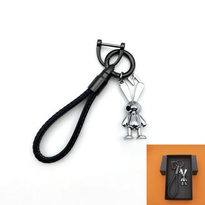 China Wholesale Premium Leather Rabbit Key Chain Metal Gift Bag Key Pendant Pendant With Gift Box for sale