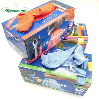 China 2021 New Microfiber Retail Automatic Reusable Edgeless Microfiber Rags Grab Towel Cleaning Absorbent Cloth for sale