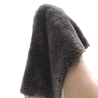 China High Quality Absorbent Coral Fleece Drying Towel Buffing Plush Microfiber Towel Edgeless Towel for sale