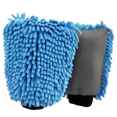 China Microfiber Wash Mitt Car Wash Premium Super Absorbent Double Sided Scuff Free Glove for sale