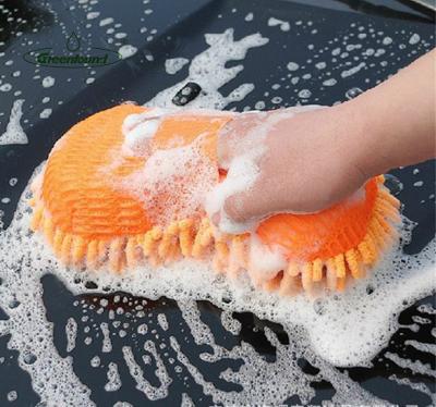 China Car Chenille Microfiber Car Wash Sponge Microfiber Car Wash Station Cleaning Sponge for sale