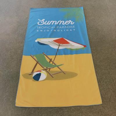 China QUICK DRY high quality square microfiber beach towel polyester summer vacation for adults and kids for sale