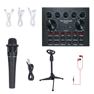 China Usb Sound Card Music Studio Sound Card USB Computer PC Mobile Phone External Singing Audio External Record Live Studio V8 Bm800 for sale