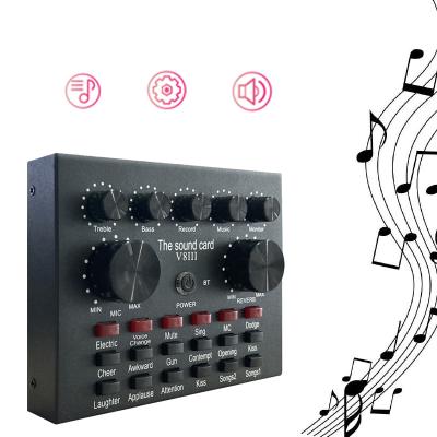 China new current live sound card for singing to external audio interface professional v8 studio recording recordable audio sound card JLX-V8 for sale