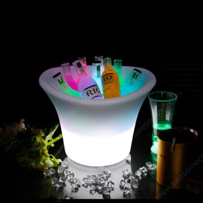 China Customized viable electric illuminated illuminati set monochrome waterproof led double illuminated square plastic ice bucket for sale