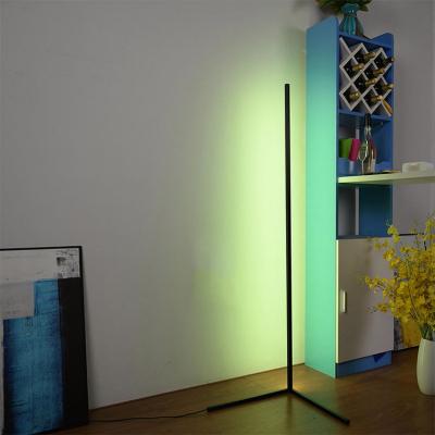 China Modern Indoor Home Decor Smart Corner Floor Standing Floor Lamp Lighting Stand Modern Floor LED RGB Light Floor Lamps for sale