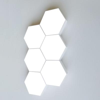 China Modern Hexagonal One Color LED Wall Lamp Hexagons Decoration Night Light Smart Touch Led Night Light Led Wall Lamps for sale