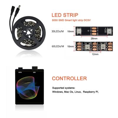 China Residential Met Strips / Kits Lights TCL 5050 RGB Bloototh 5 Usb 5v Strip TV Led Backlight for sale