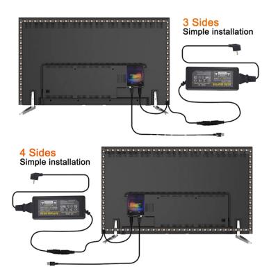 China PC Kit Monitor 4k Living Room HDTV Led Strip Light Computer Screen Background Lighting For Hd MI Devices Full Set for sale