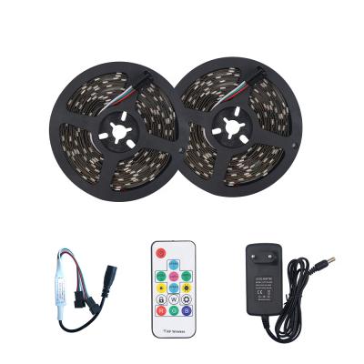 China Residential RF 44 Keys Strips 10m 12V 5050 RGB LED Remote Control Waterproof Strip Light for sale