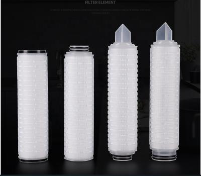 China Nylon / PTFE / PP Plant / PES Pleated Membrane Water Filter Cartridge for sale