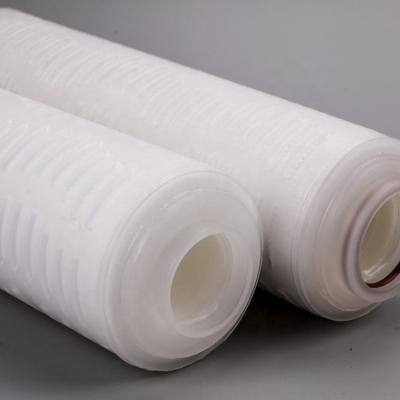 China Electronics Industry 10 Inch Absolute Replacement 0.1 Micron PTFE Pleated Filter Cartridge For Gas Filtration for sale