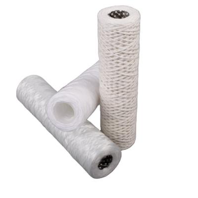 China 15 Micron Acid Resistant 30 Inch Twine Wound Polypropylene Yarn Filter Cartridge For Mud for sale