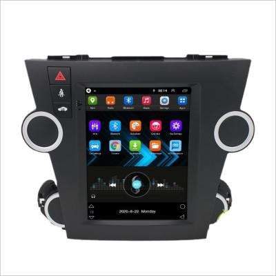 China GPS Tesla Style Vertical Screen Octa Core Android Car Stereo Multimedia Player For 2007-2013 Toyota Highlander Kluger GPS Navigation for sale