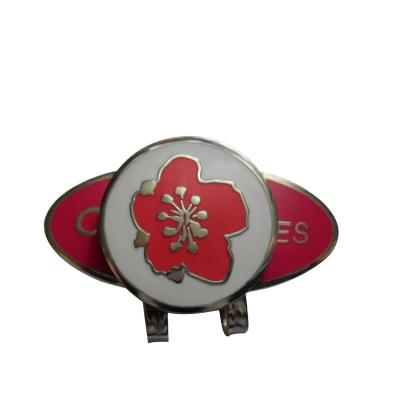 China Golf Accessories Ball Marker Cap Clip Metal Copper Cap Clip Lightweight Luxury Custom Copper Pin For Wrought Iron for sale