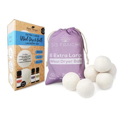 China New Zealand Wool Dryer Ball 2022 Smell Elimination/Dehumidification Manufacturer 100% Drier Wool Balls 6pk For Sale for sale