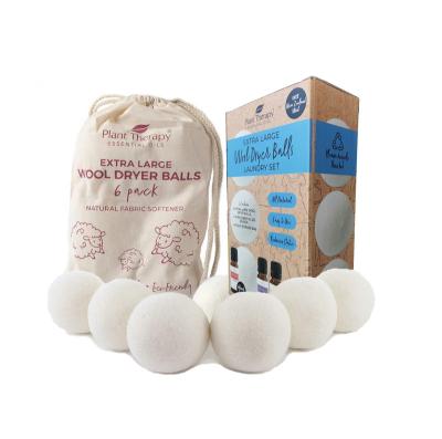 China Smell Elimination / Dehumidification Premium White Organic Wool Dryer Balls New Zealand Sheep Smelt Tumble Wool Dryer Ball Wool Dryer Ball for sale