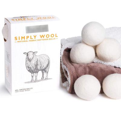 China Odor Elimination/Dehumidification Wool Dryer Balls Wool Dryer Balls Organic Zero Waste Wadding Balls for sale