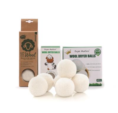 China Odor Removing / Dehumidification 6-Pack XL Premium 100% Wool Dryer Balls Washing Ball 100% Pure Organic Wool Dryer Balls for sale