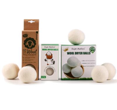 China Odor Removing / Dehumidification 3-Pack 4-Pack 6-Pack 100% Premium Wool Dryer Balls XL Washing Ball 100% Pure Organic Wool Dryer Balls for sale