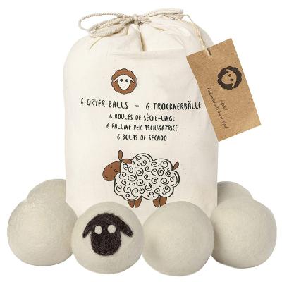 China Wholesale 100% Wool Dryer Balls Wool Dryer Balls Odor Elimination/Dehumidification 6-Pack XL New Zealand With FBA DDP Service for sale