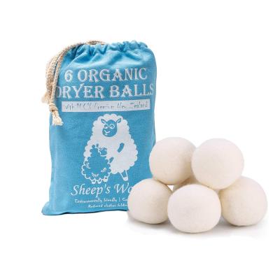 China Custom Wholesale Organic New Zealand Wool Natural Laundry Smell Elimination/Dehumidification Wool Felt Wool Dryer Balls for sale