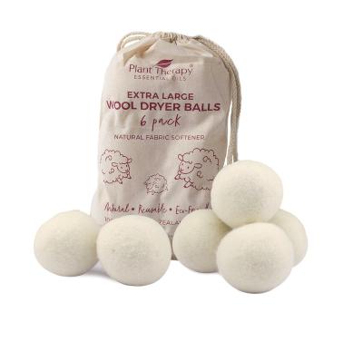 China Odor Eliminating/Dehumidifying Custom Logo Laundry Dryer Balls, Handmade XL Wool Dryer Balls Organic Laundry Chemical Free, Unscented for sale