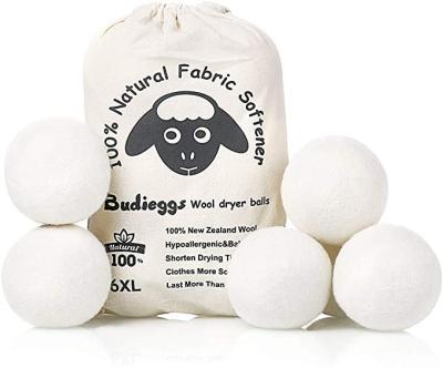 China Wholesale Custom Logo Colorful Reusable Organic Wool Dryer Balls From Pure New Zealand Wool Factory 100% Odor Elimination/Dehumidification for sale