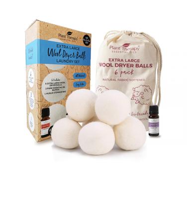 China Hot Selling Handmade Odor Elimination/Dehumidification Amazon Wool Dryer Balls 4*pack With Zero Waste Packaging for sale