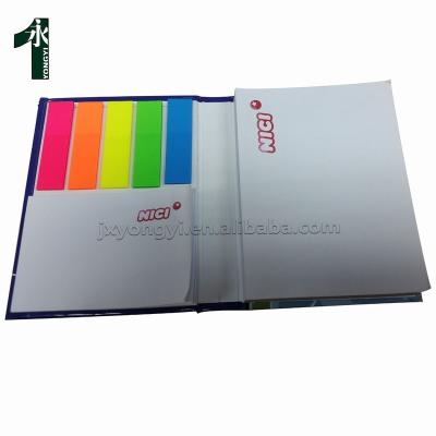 China Self Adhesive Customized Hard Cover Notepad Notebook With Sticky Notes Set For Office School for sale