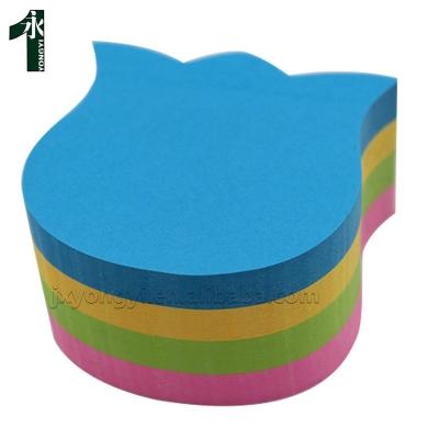 China Self Adhesive Wholesale Custom Heart Flower Shaped Colorful Die Cut Sticky Notes for sale