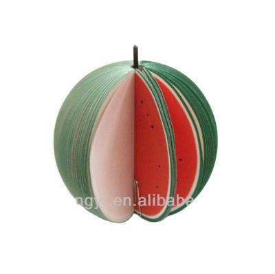 China Wholesale Cheap Price Glue And Gauze Binding Customized Colorful 3D Watermelon Fruit Sublimation Notepads for sale