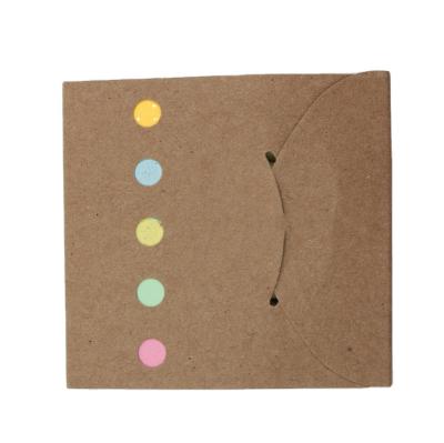 China Wholesale Custom Spiral Pending Logo Design Colorful Sticky Notepad Set With Kraft Paper Cover for sale