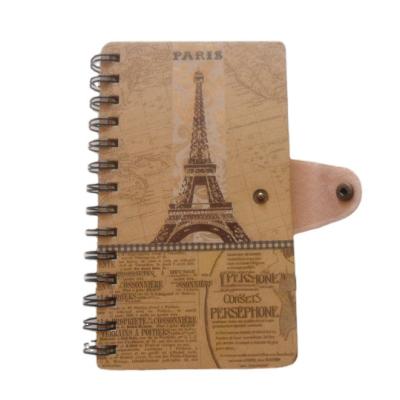 China China Manufacturers Vintage Spiral Notebook Portable Leather Covered Spiral Journal With Magnetic Hook for sale