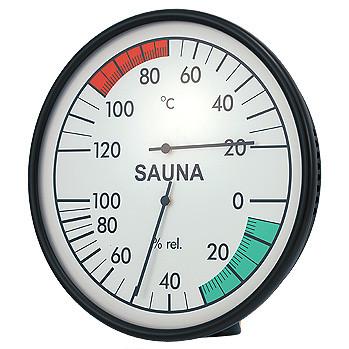 China Metal Case Steam Sauna Room Temperature And Humidity Monitor 160mm Diameter for sale